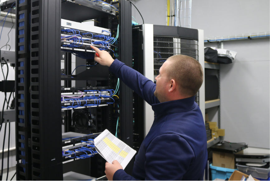 IT Professional in server room